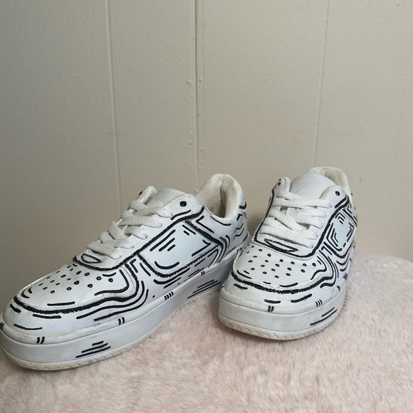 NOBO Shoes Super Cute Custom 2d White Tennis Shoes Poshmark